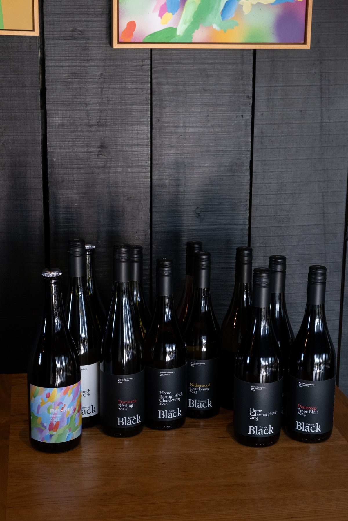 Selection of organic wines 